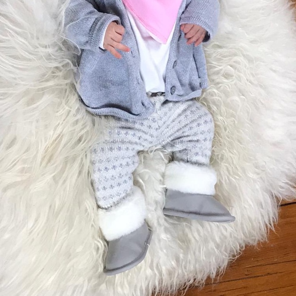 Janie and Jack faux fur boots